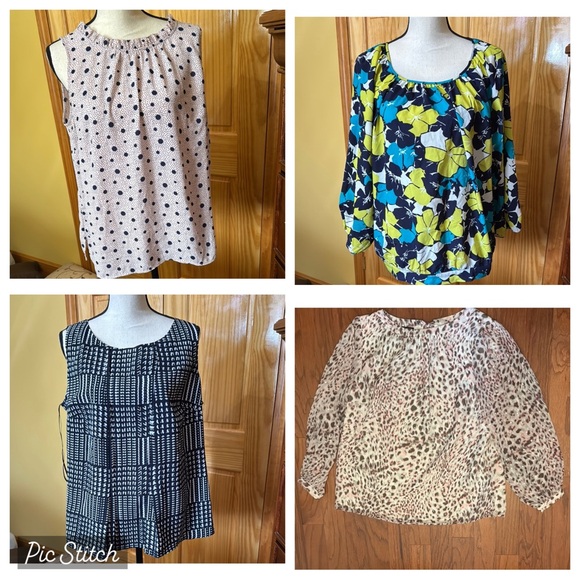 Bundle‎ of 4 blouses all size 0X - Picture 1 of 14